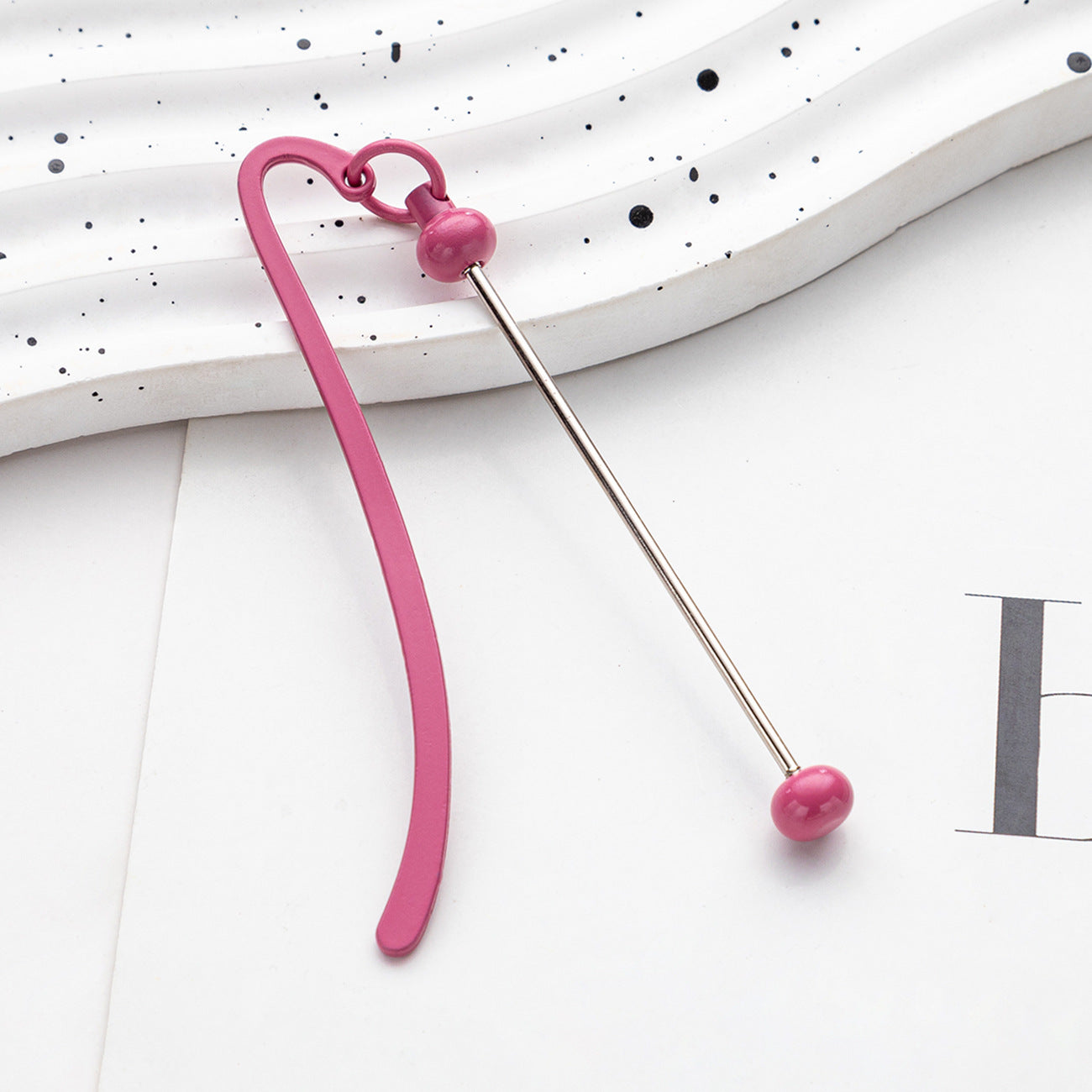 Wholesale Solid Color Beadable Bookmarks Metal DIY for Beadable Bar